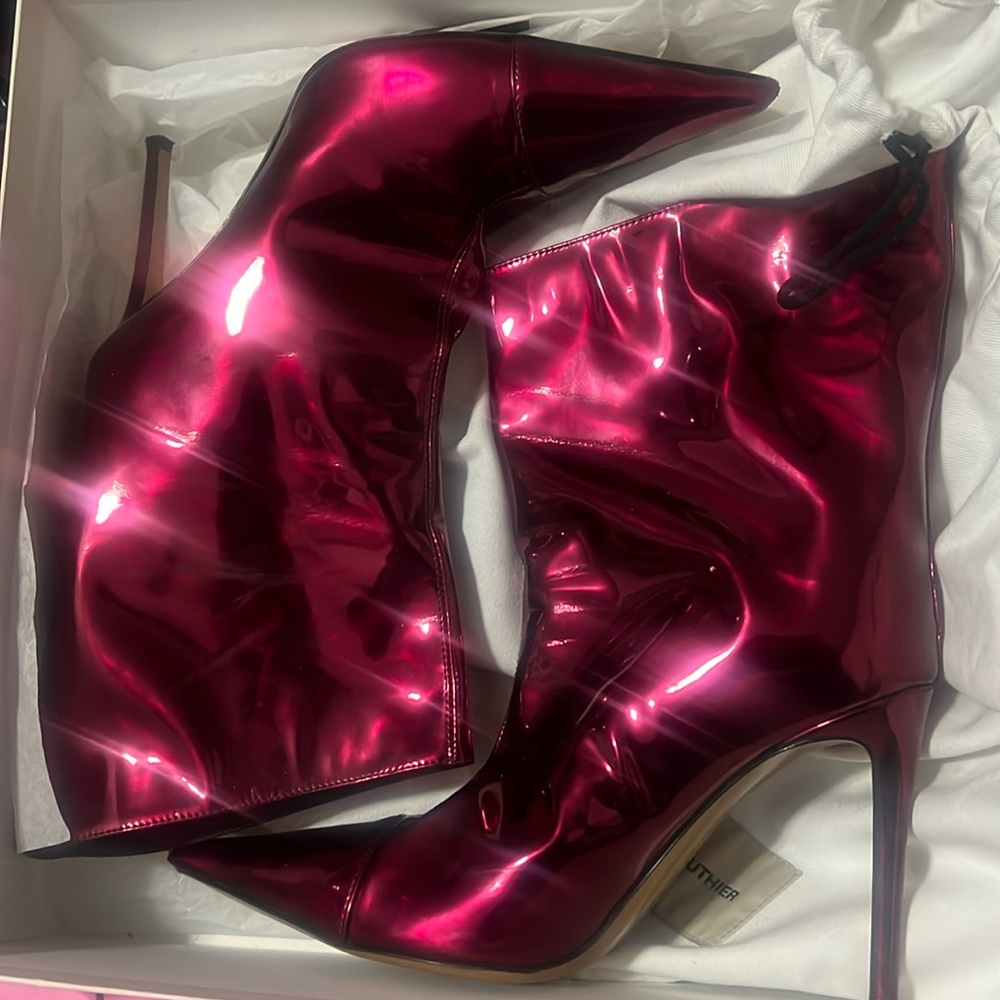 Alexandre Vauthier Metallic Ankle Boots